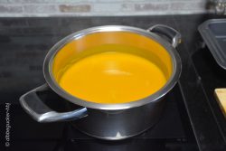 Fertig pürierte Kürbissuppe